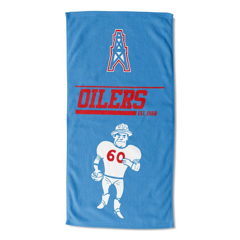 NFL Oilers 40 Yard Dash Legacy Printed Beach Towel 30"x60" On Sale