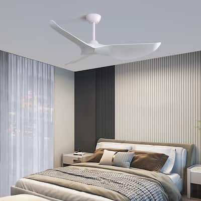 6 Speeds Reversible DC Motor Ceiling Fan Without Light, 52 Inch Indoor Ceiling Fan