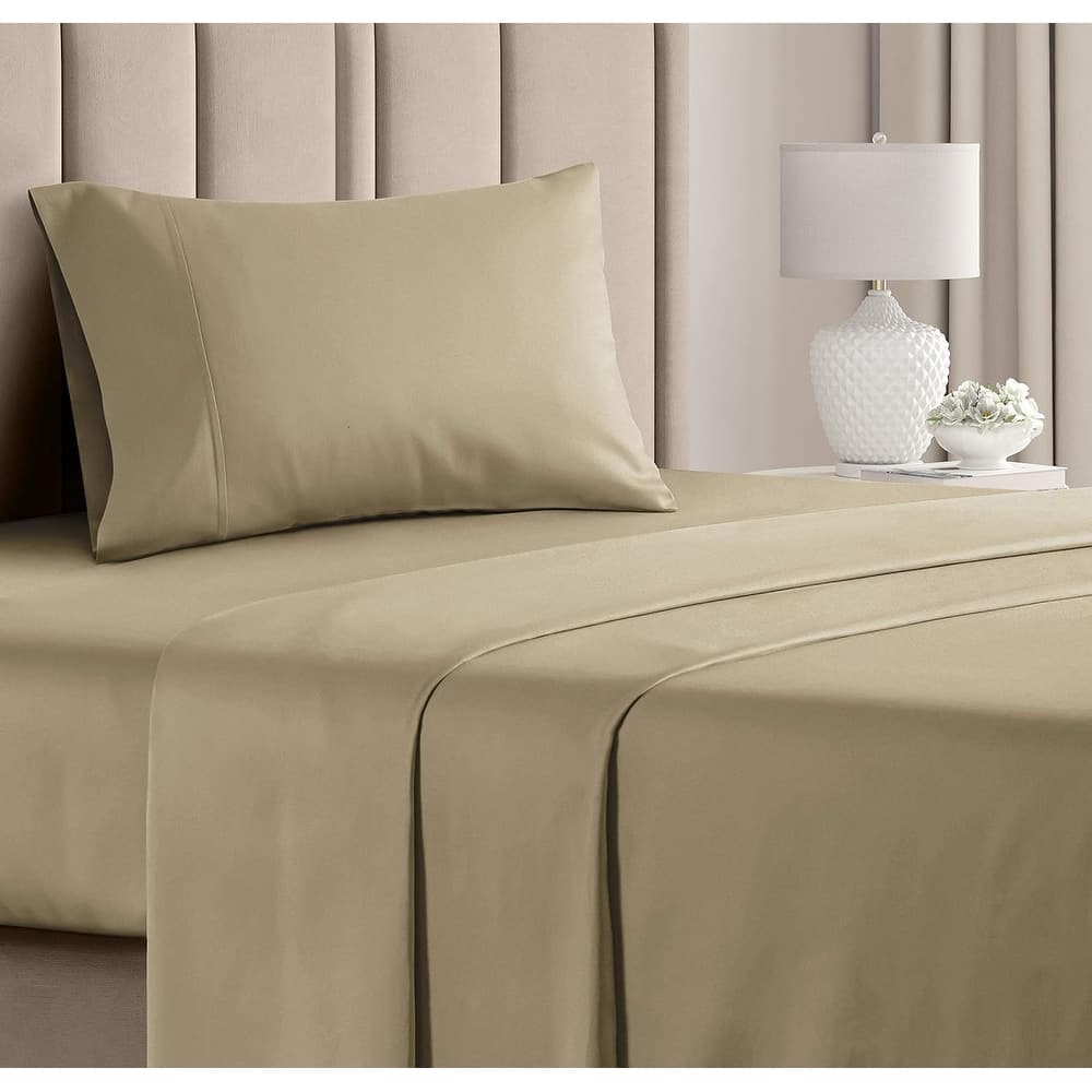 CGK Linens 4 Piece 100% Cotton 400 Thread Count Soft & Comfy Bed Sheet Set