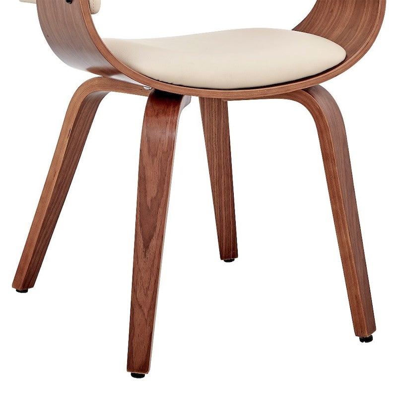 Leatherette Dining Chair with Curved Seat - 19 L x 25 W x 30 H