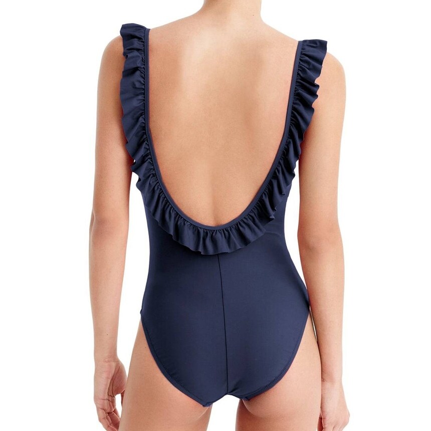 j crew ruffle one piece