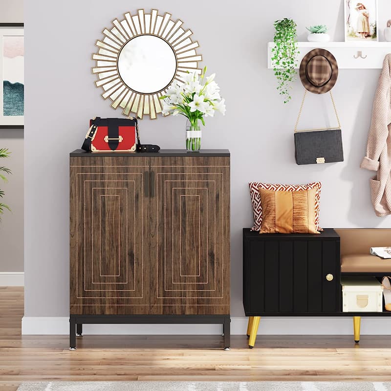 20 Pairs Shoe Storage Cabinet for Entryway, Freestanding Shoe Rack Organizer