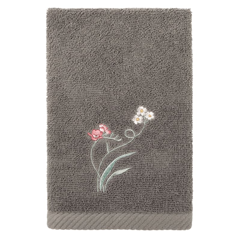 Authentic Hotel and Spa 100% Turkish Cotton Stella 3PC Embellished Towel Set