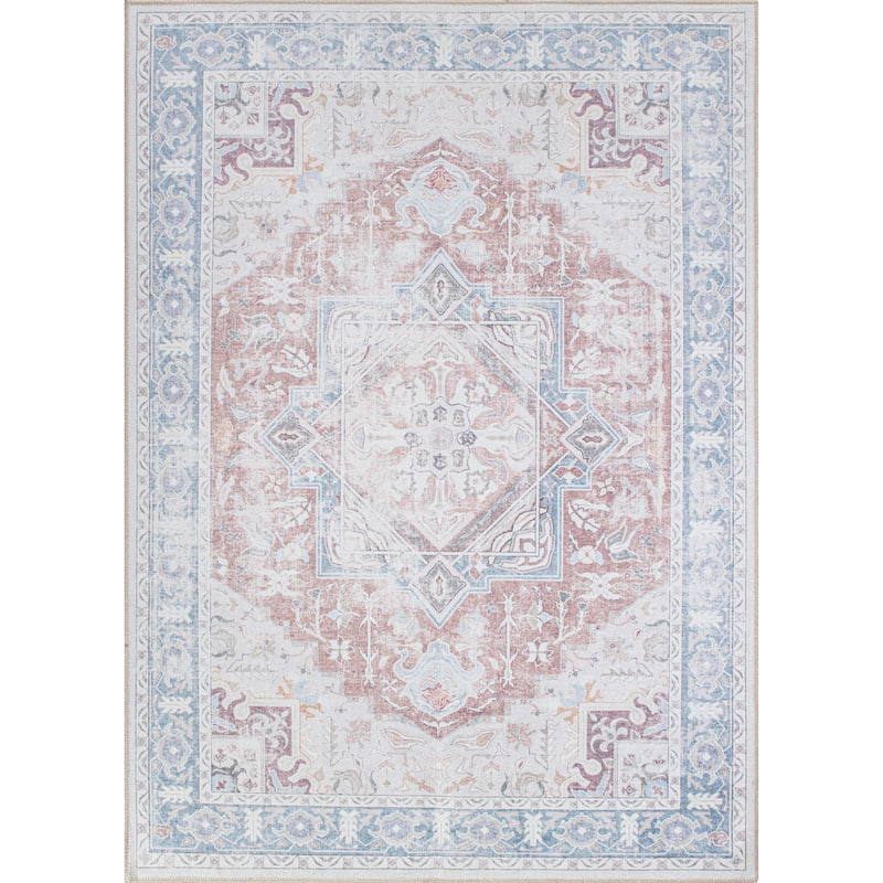 Distressed Boho Machine Washable Area Rug