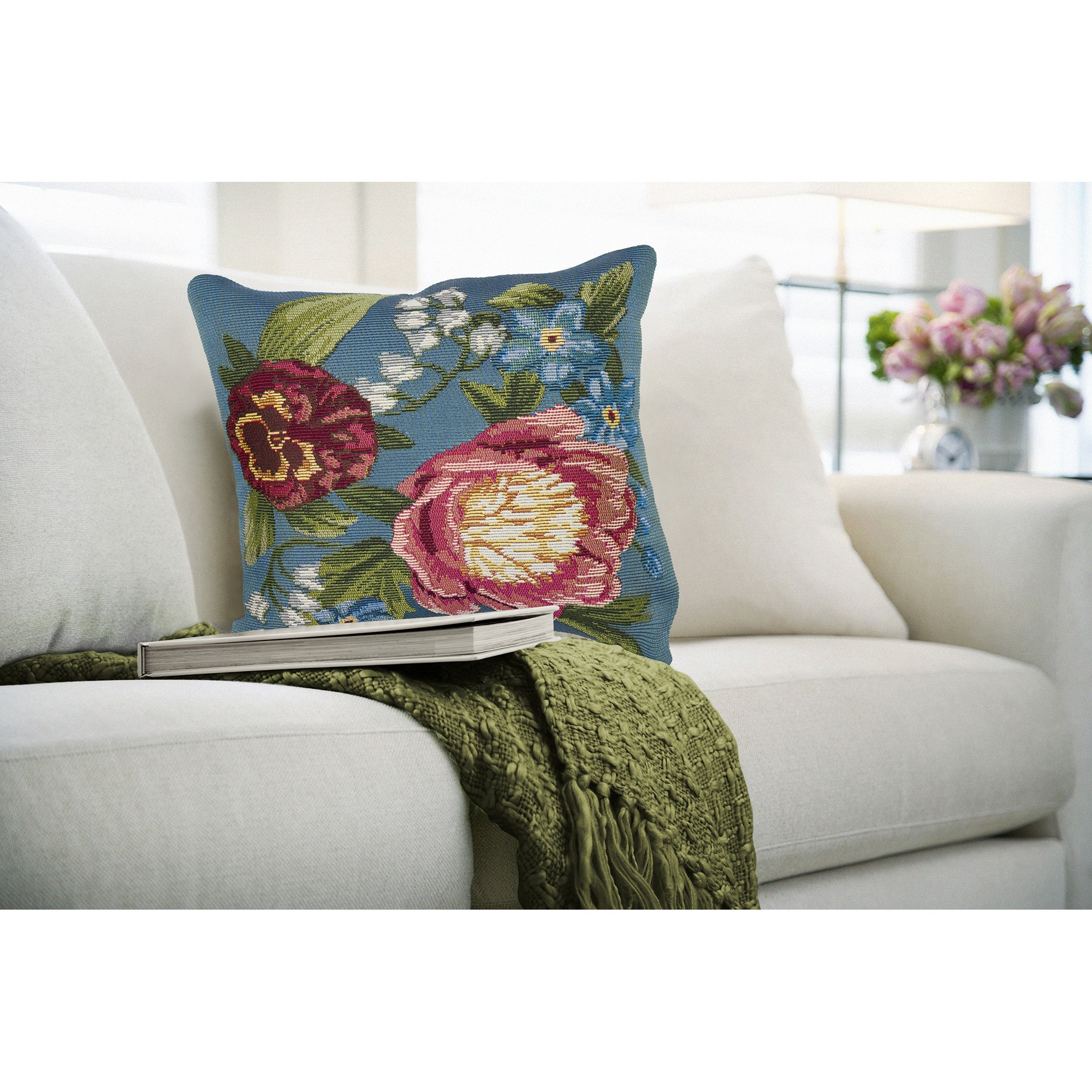 Lush Decor Marina Secret Garden Indoor/Outdoor Pillow