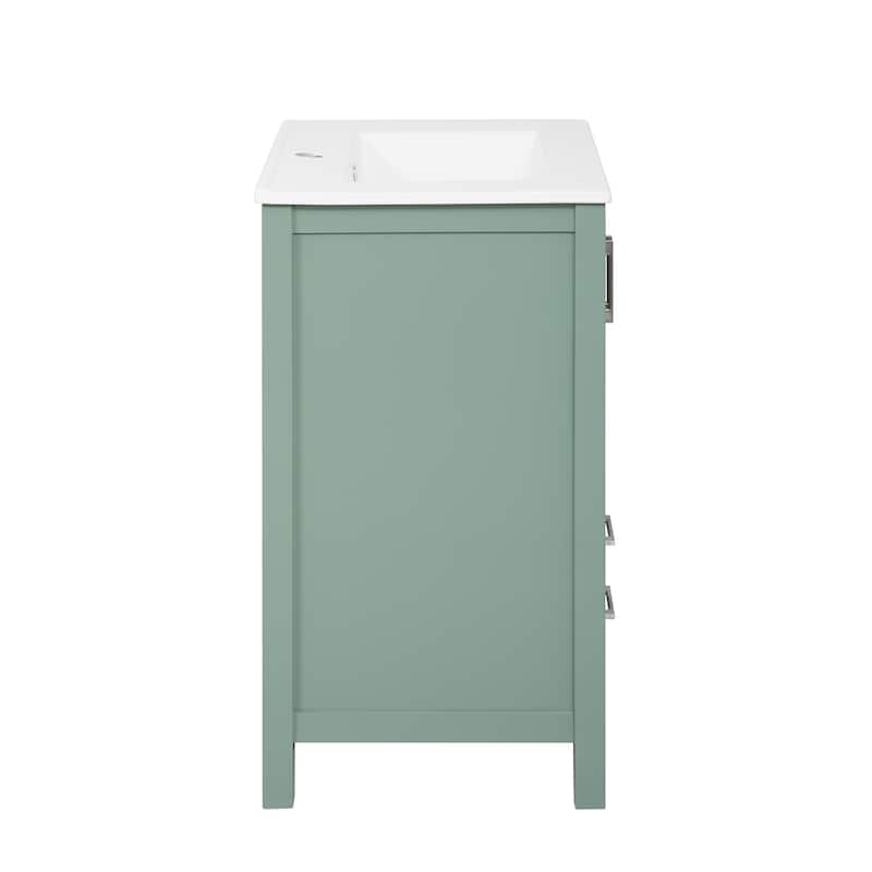 Bathroom Vanity with Sink Top Combo, Storae Cabinet with Soft Closing Doors, Single Sink Cabinet with Drawer and Storage Shelf