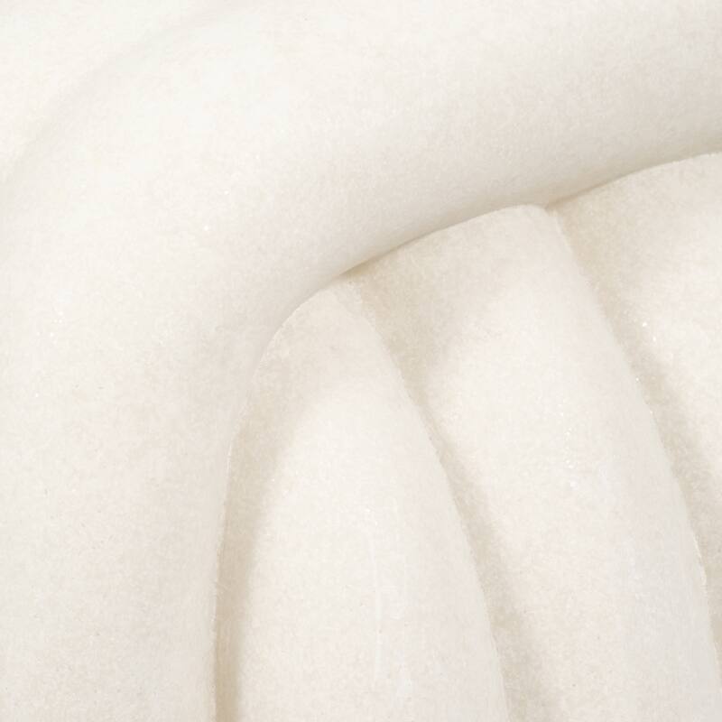 Resin Modern Sculptural Backless Stool - White, 18 in.