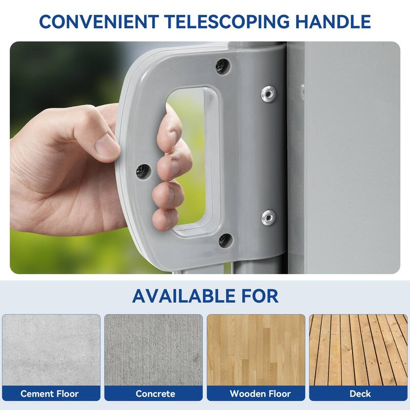 Outdoor Retractable Double Side Awning Waterproof UV-Resistant Folding Privacy Screen Fence