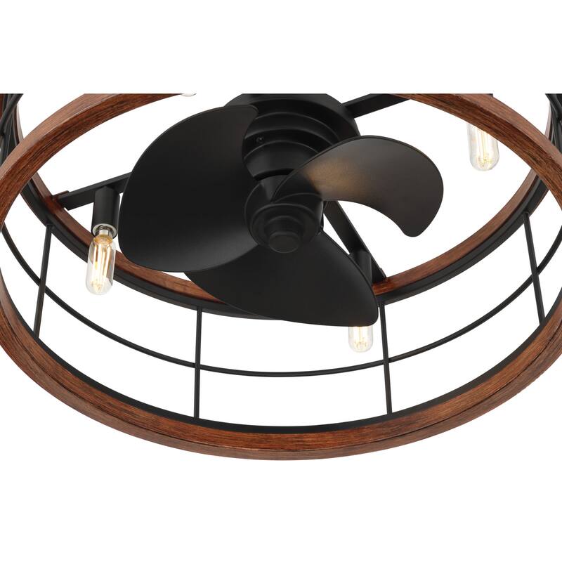 Hunter 22 inch Bridgette Fandelier Ceiling Fan w/ Light, Remote - Modern, Industrial, Farmhouse - Small Spaces