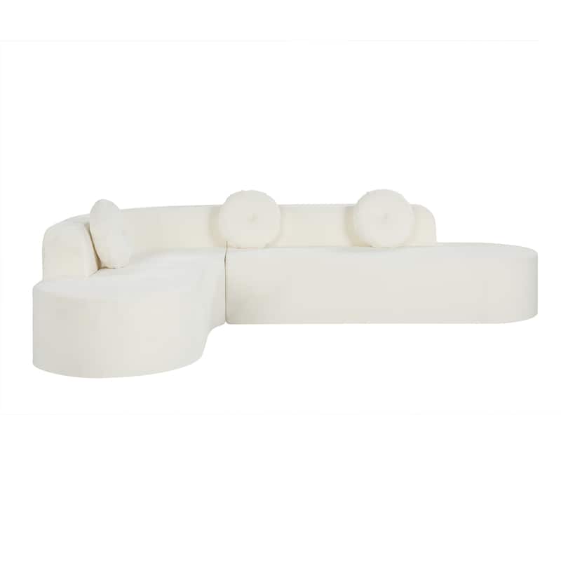 Christopher Knight Home - Mirod 122'' Extra Large Sectional Sofa with Elegant Curved Design and Plush Round Cushions