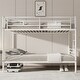 preview thumbnail 9 of 7, Space-Saving Twin Over Twin Metal Bunk Bed with Removable Ladder, Safe Guardrails