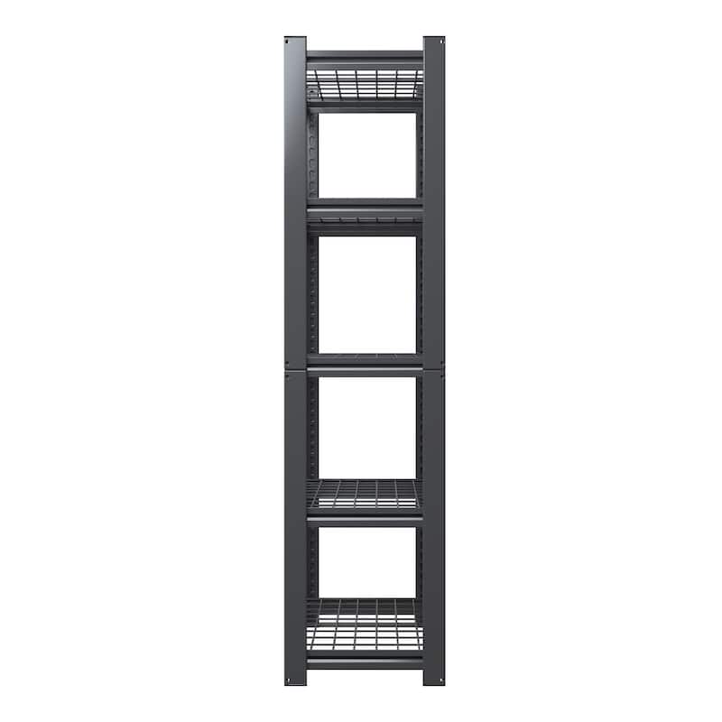 72"H 5-Tier Adjustable Heavy Duty Shelving Metal Mesh Storage Rack (2000 Lbs Loading Capacity) - Metal Shelf Organizer