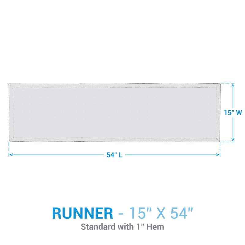 Park Designs Gray Sine Wave Table Runner 54''L - 13" x 54"