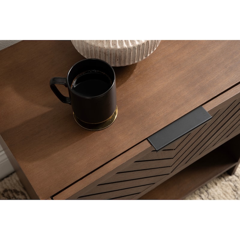 Kate and Laurel Mezzeta Wood Side Table