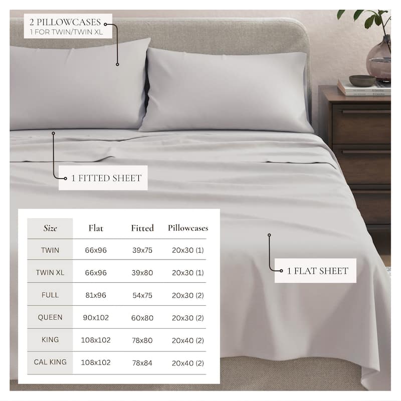 Linery & Co. Heathered Melange Cotton Jersey Knit Sheet Set