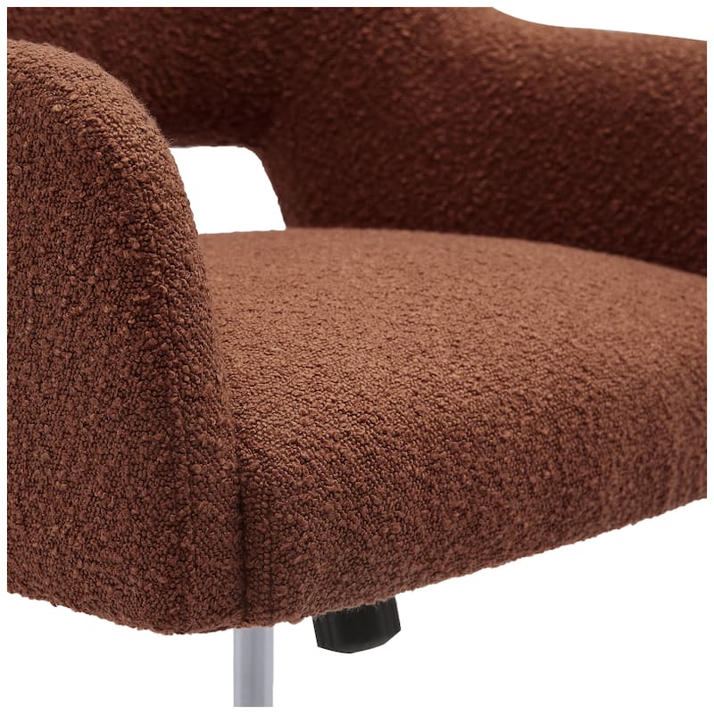 Boucle Upholstered Office/ Desk Chair - Swivel/ Adjustable Height (Set of 2)