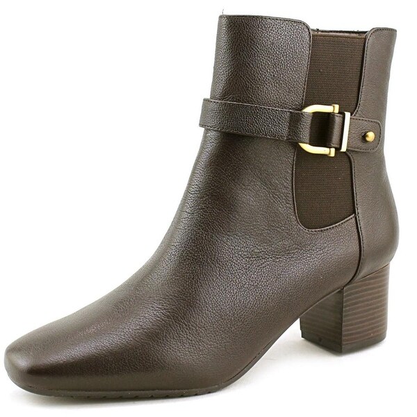 Bandolino Lorillard Women Round Toe Leather Brown Ankle Boot