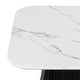preview thumbnail 5 of 7, Furniture of America Tonix Modern White and Black Square Faux Marble Top End Table