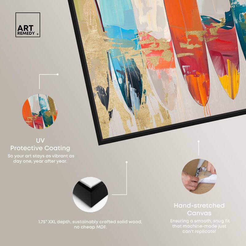 Surfboard Horizons II Canvas by Art Remedy