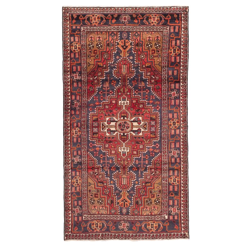 ECARPETGALLERY Hand-knotted Anatolian Vintage Red Wool Rug - 4'6 x 8'5