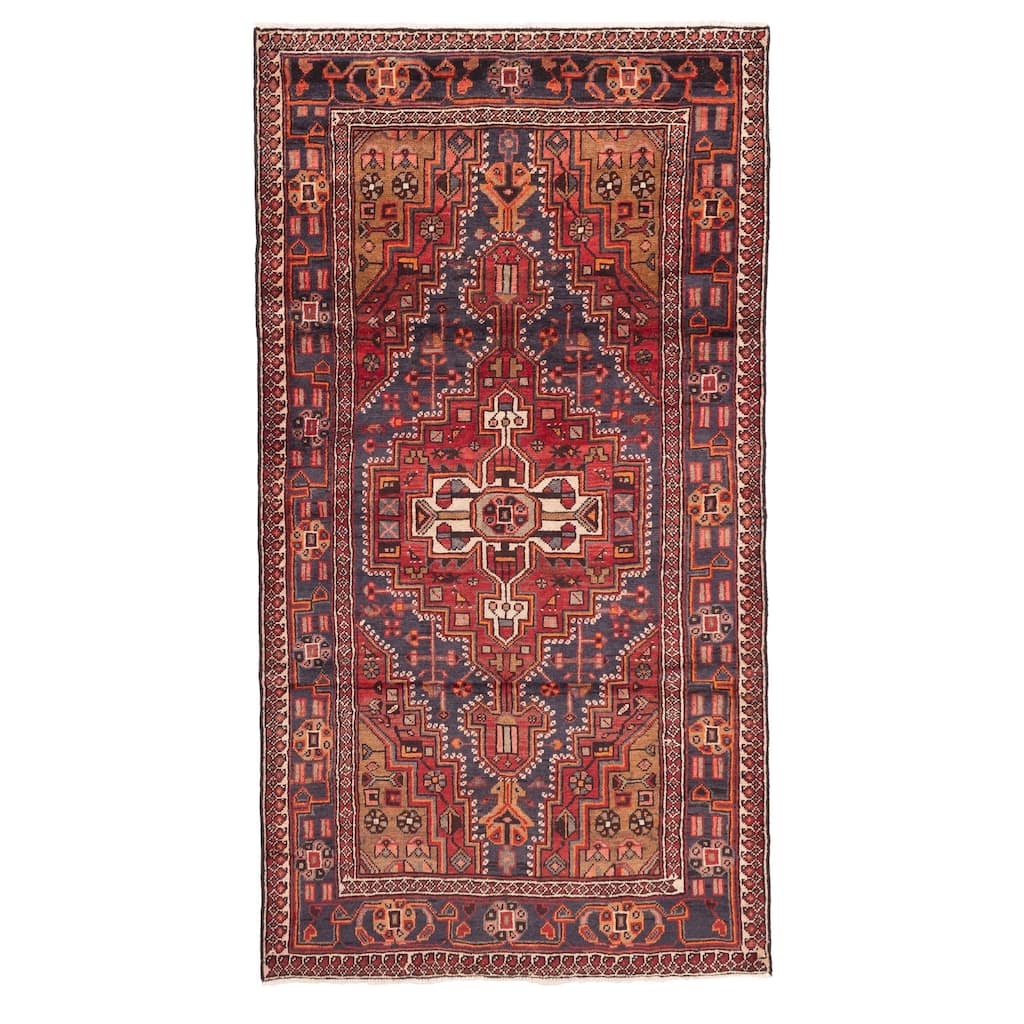 ECARPETGALLERY Hand-knotted Anatolian Vintage Red Wool Rug - 4'6 x 8'5