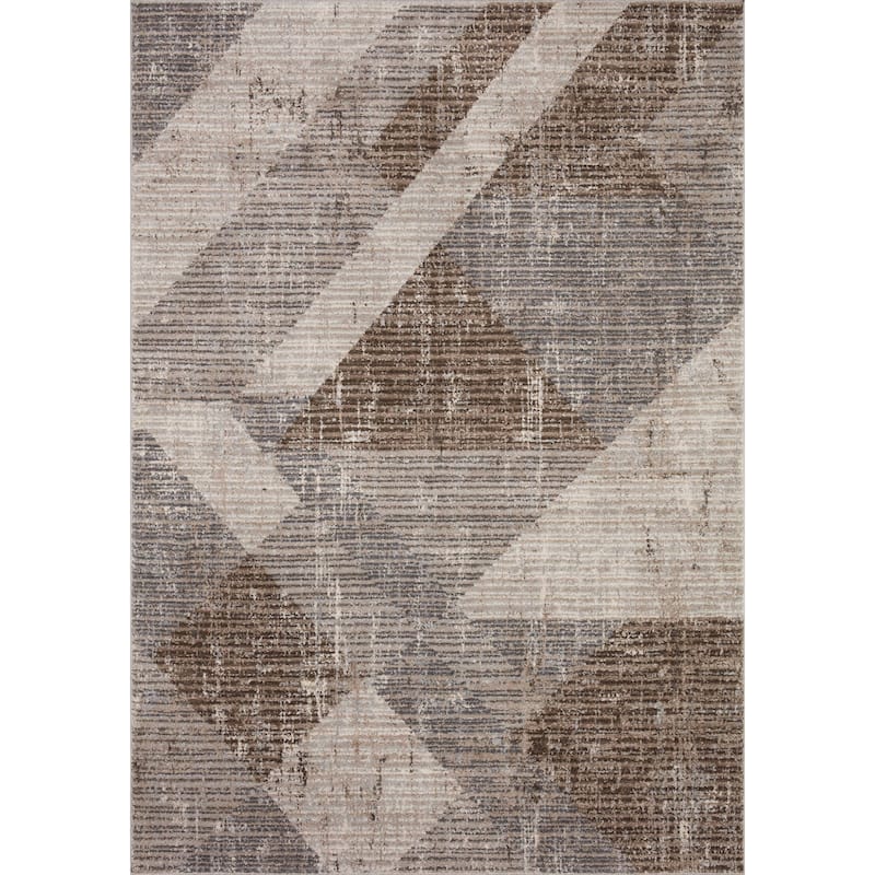 Alexander Home Grant Modern Geometric Distressed Area Rug