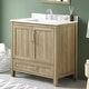 preview thumbnail 35 of 109, OVE Kansas Single Sink Bathroom Vanity, Dove White Engineered Stone Top
