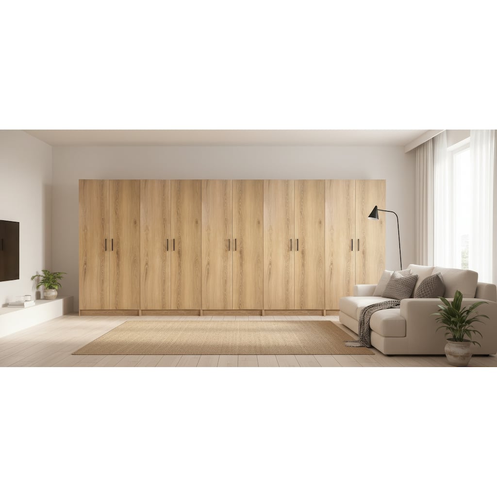 Modex Multi-Purpose Utility Storage Cabinet (5-Piece Set) - W 157.5″ × D 15.7″ × H 70.9″