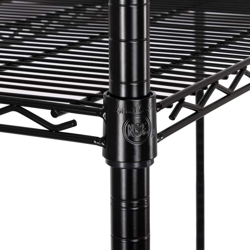 Seville Classics UltraDurable® 4-Tier NSF Steel Wire Shelving, 60" W x 24" D x 76" H
