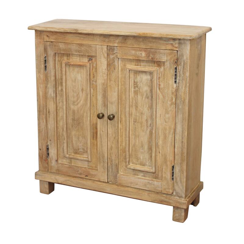 Jenna 2-Door Solid Wood Sideboard in Distressed Natural Finish