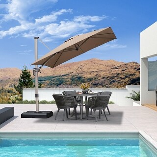 PURPLE LEAF 8 ft Patio Cantilever Umbrella Adjustable Offset Umbrella ...