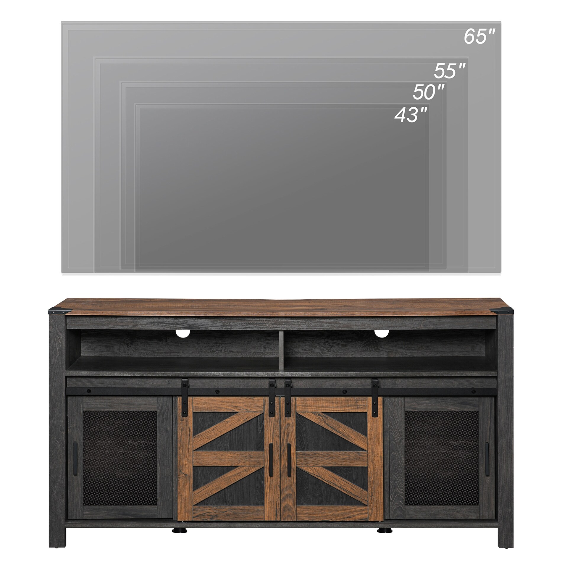 Tall barn store door tv stand