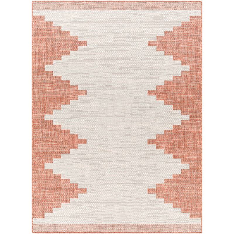 Livabliss Aleida Indoor/Outdoor Modern Area Rug - 5'3" x 7'7" - Pink