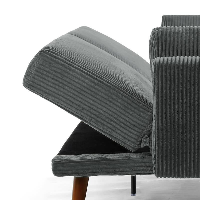 2 Set 73.5" W Upholstered Convertible Sleeper Sofa Bed with Pillows
