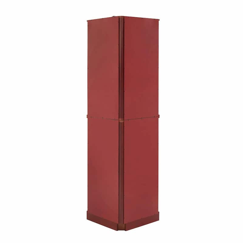 6-Shelf Corner Curio Display Cabinet with Lights, Mirrors, and Adjustable Shelves