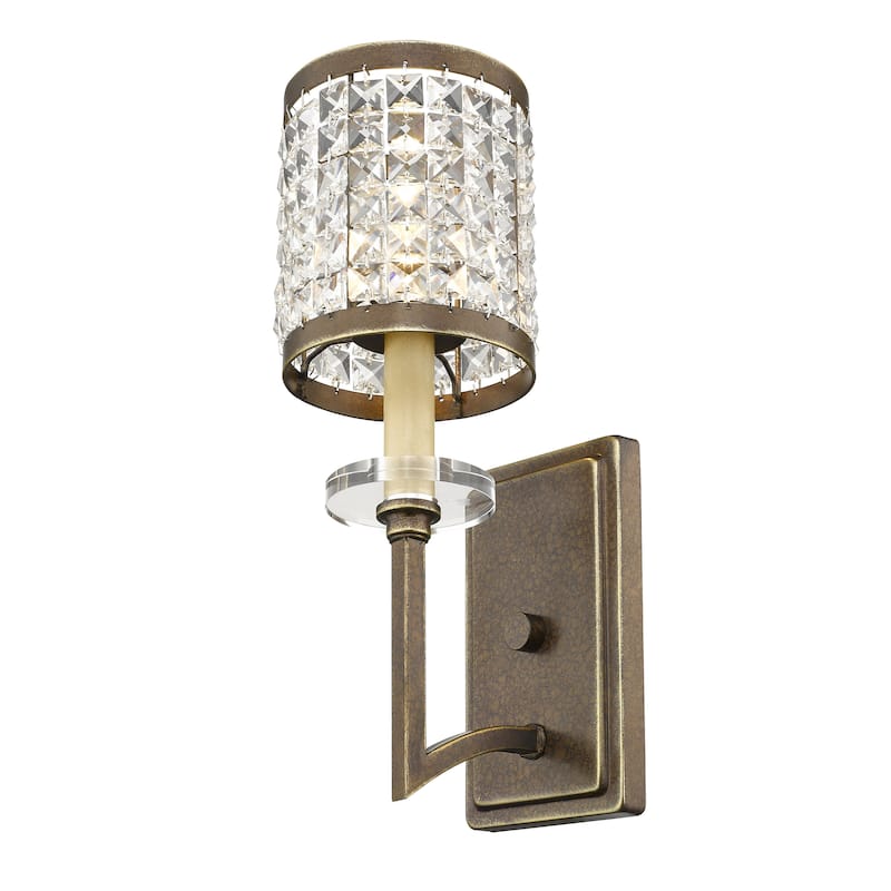 Livex Lighting 1-Light Painted Palacial Bronze Wall Sconce, 50561-64 - 5" W 15" H 6.5" EXT