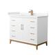 Option White / Carrara Cultured Marble Top / Satin Bronze