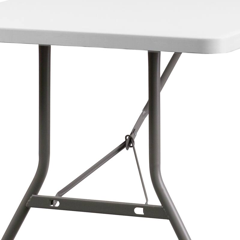 30"W x 96"L Granite White Plastic Event and Party Folding Table