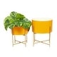 preview thumbnail 16 of 50, Iron Contemporary Planter (Set of 2) - S/2 12", 16"H