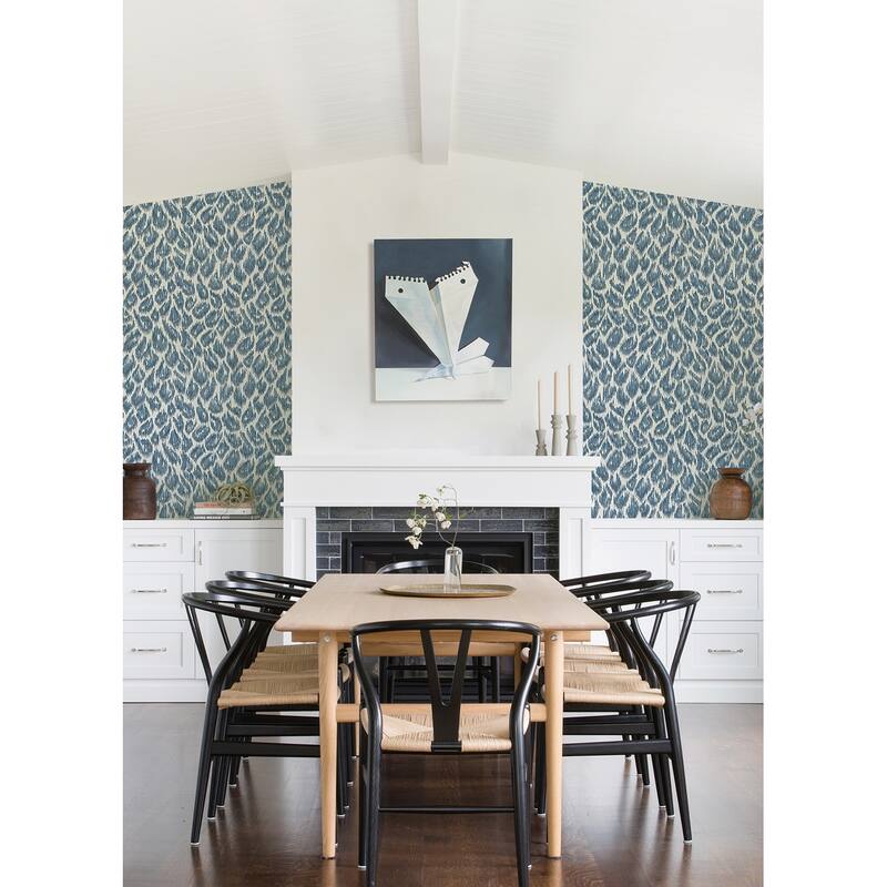 A-Street Prints Electra Blue Leopard Spot String Wallpaper