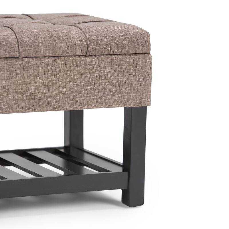 WYNDENHALL Wyatt 44 inch Wide Transitional Rectangle Ottoman Bench - 43"x 17"x 18.5"