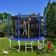preview thumbnail 1 of 6, 8 ft. Round Outdoor Trampoline with Enclosure Net and Basketball Hoop Kids - 96.06" x 96.06"