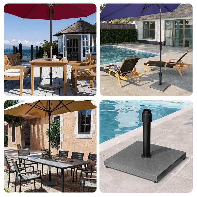 Pellebant 43LBS Outdoor Patio Concrete Market Umbrella Base Stand - N/A