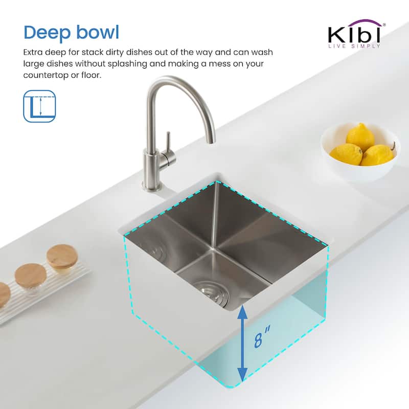 Handcrafted Undermount Single Bowl Stainless Steel Kitchen Sink
