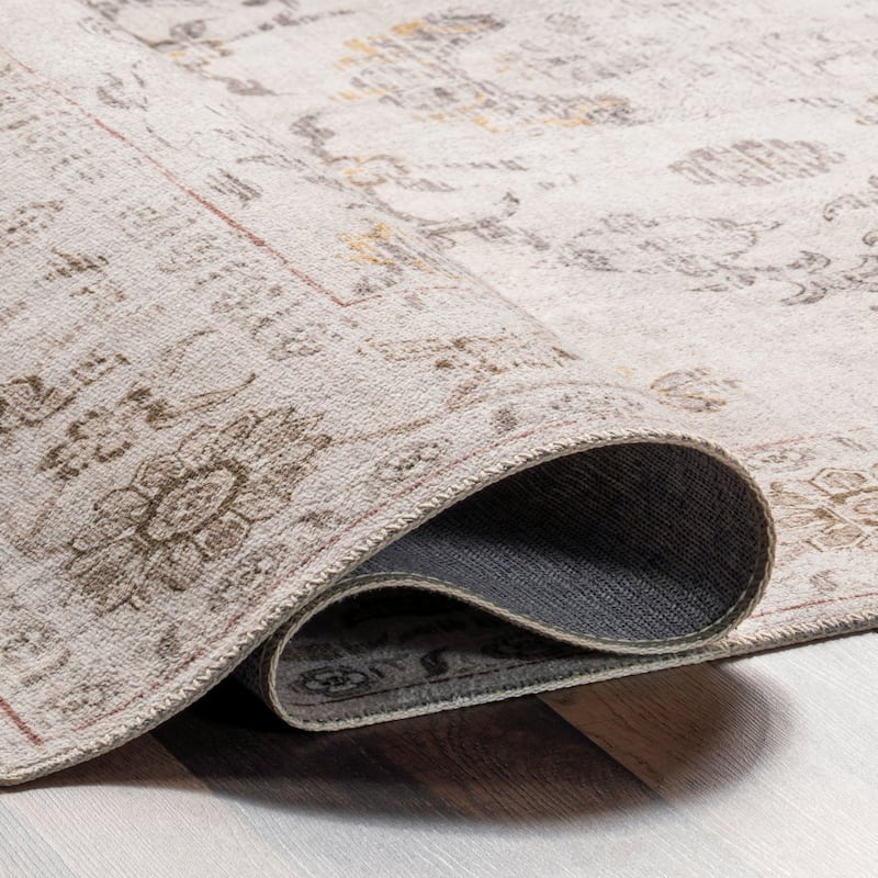 Nuloom Arwen SpinClean Vintage Traditional Machine Washable Area Rug