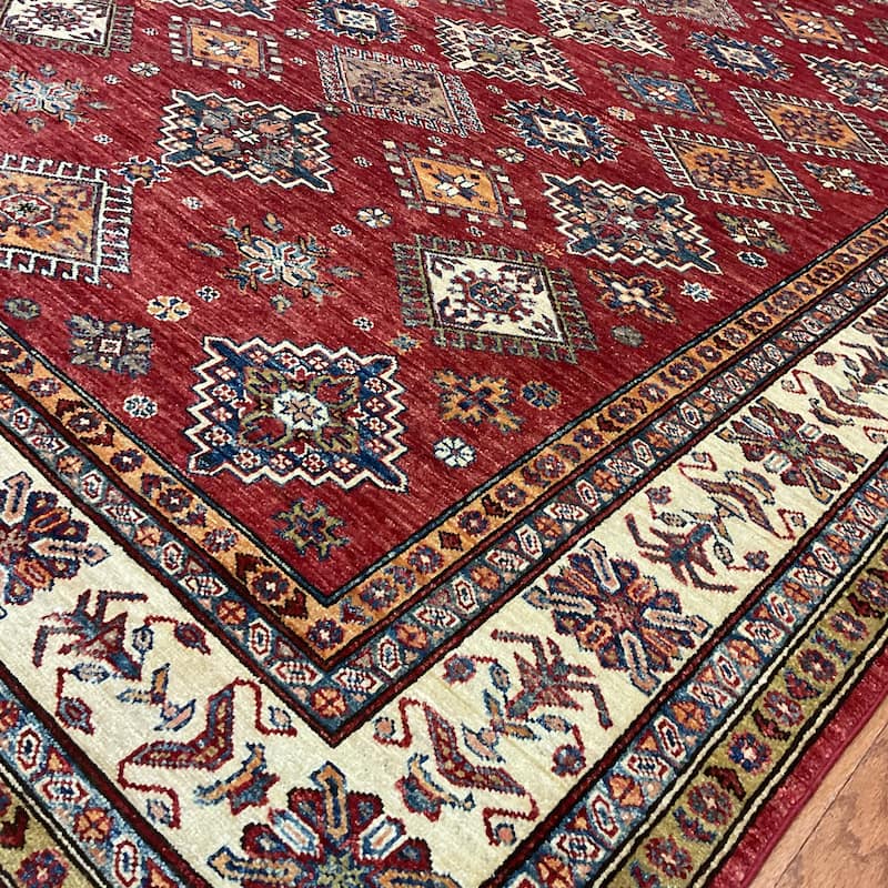 HERAT ORIENTAL Handmade Super Kazak Wool Rug - 6' x 8'8"