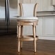 preview thumbnail 28 of 110, Maven Lane 31" Pullman Swivel Bar Height Kitchen Stool Single - Fabric Weathered Oak