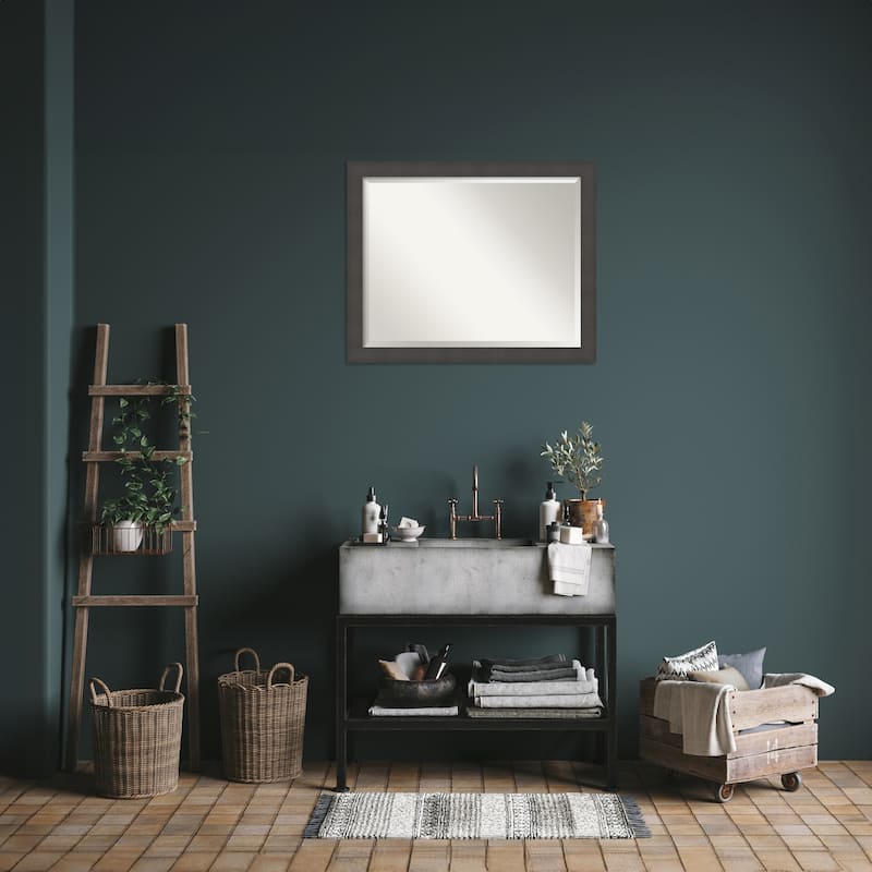 Blaine Narrow Beveled Framed Bathroom Vanity Wall Mirror