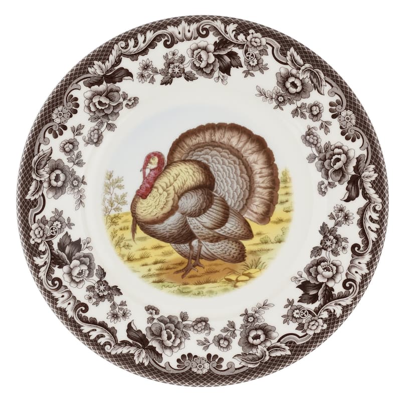 Spode Woodland Luncheon Duck Motif Plate - 9 Inch - Turkey