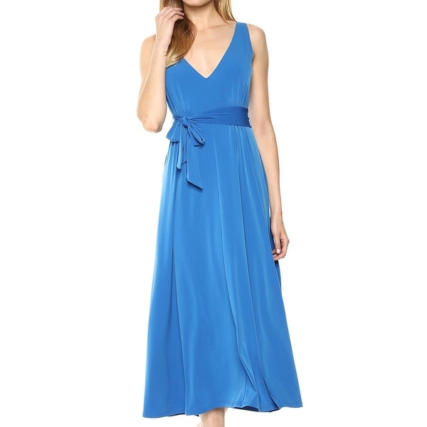 Shop Catherine Malandrino Blue Womens Size Medium M Tie Waist Maxi ...